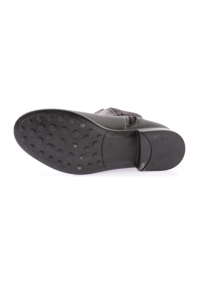 Dgn 501 Kadın Arkası Stretch Yanı Fermuarlı Knee High Flats Çizme 501-1557-R1534 Siyah