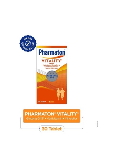 Pharmaton Vitality 30 Tablet - Ginseng G115, Multivitamin Ve Mineraller