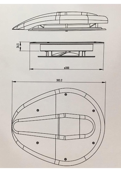Havalandırma Motoru Turbo Havalandırma Damla Tip 12 Volt