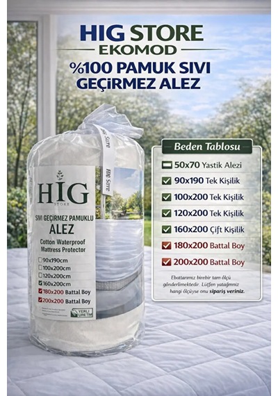 Pamuklu Sıvı Su Geçirmez Terletmez Antialerjenik Fitted Yatak Koruyucu Alez Yastık-tek-çift-battal Boy Alez Beyaz Pamuklu Sıvı Su Geçirmez Terletmez Antialerjenik Fitted Yatak Koruyucu Alez Yastık-tek-çift-battal Boy Alez Beyaz