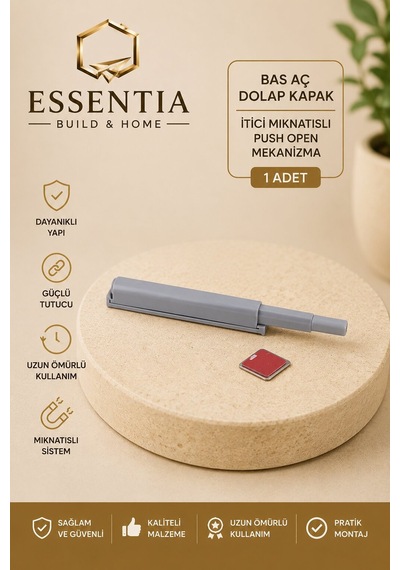 Bas Aç Dolap Kapak İtici Mıknatıslı Push Open Mekanizma Kapak Açma Aparatı 1 Adet Çoklu Renk