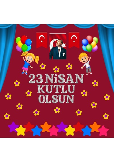 23 Nisan Kutlu Olsun Pano Süsü 02