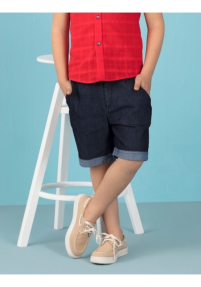 Denokids Ollie&Olla Duble Paça Erkek Çocuk Denim Şort Çok Renkli