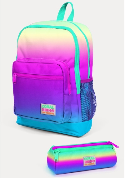 Coral High Kids Renk Geçişli 2'li Okul Çanta Seti Set0223710