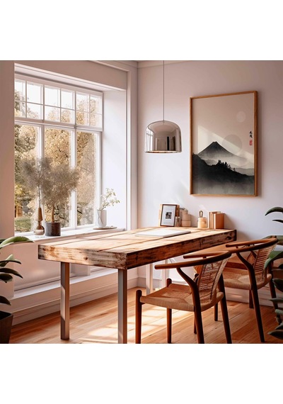 Fuji Dağı Duvar Sanatı Baskısı Minimalist Japon Manzara Posteri Zen Mürekkep Yıkama Dağ Sahnesi Geleneksel Asya Dekorasyonu Çerçevesiz Sanat Eseri