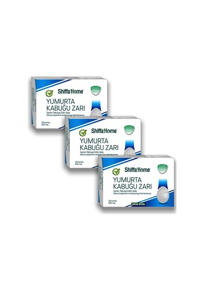 Aksu Vital Shiffa Home Yumurta Kabuğu Zarı 620 MG 30 Kapsül 3 Adet
