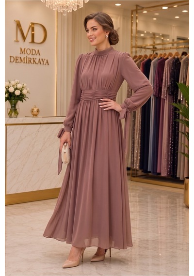 Dorne Moda Lila Büzgülü Ve Pileli Şifon Astarlı Nişan Ve Mezuniyet Elbisesi Kahverengi Kahverengi Dorne Moda Lila Büzgülü Ve Pileli Şifon Astarlı Nişan Ve Mezuniyet Elbisesi Kahverengi Kahverengi