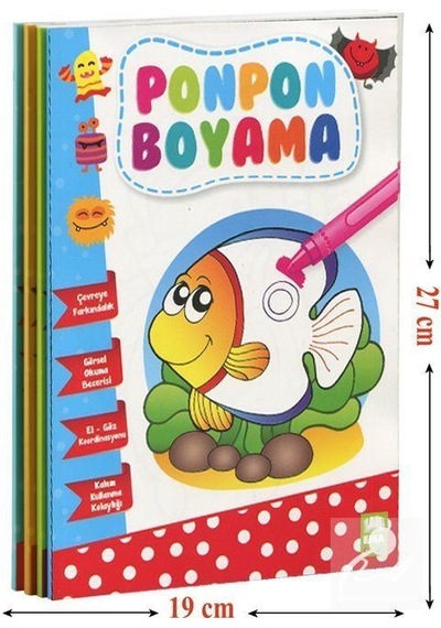Ponpon Boyama Seti 4 Kitap / Kolektif