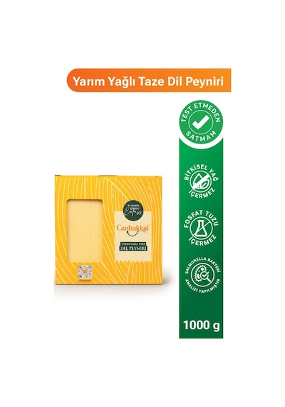Canbakkal Yarım Yağlı Taze Dil Peyniri Kahvaltılık Peynir 1 KG