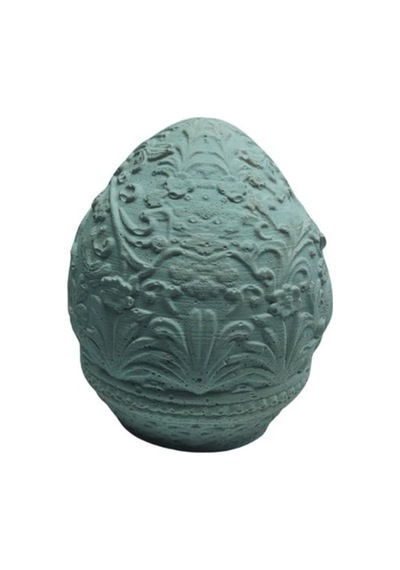 Tahtakale Toptancı Silikon 3d Kalıp Sarmaşık Desenli Tavşan Figür Yumurta Model Mum Ve Taş Tozu Kalıbı 8.5 Cm