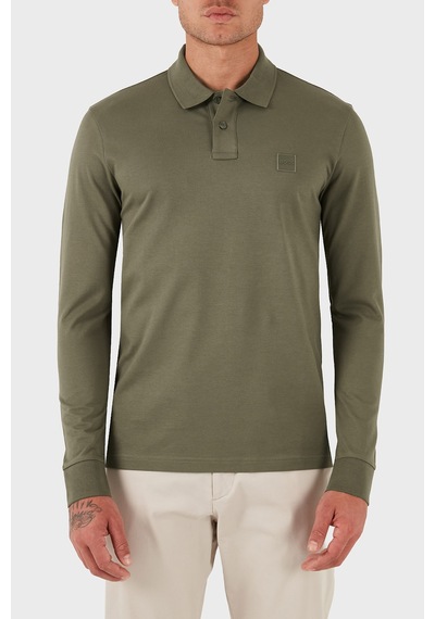 Boss Erkek Polo Yaka Sweat 50507704 342 Haki Haki