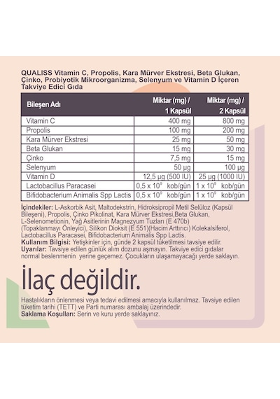 Qualiss Q More Takviye Edici Gıda 60 Kapsül