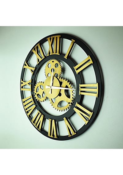 Duvar Saati Antik Gold Roma 70cm Altın