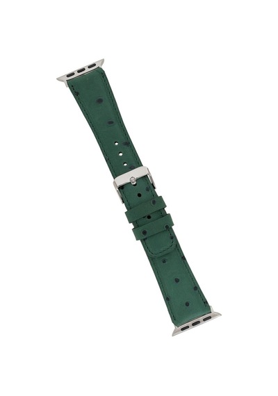 Apple Watch Uyumlu Deri Kordon 42-44-45mm De6 Yeşil