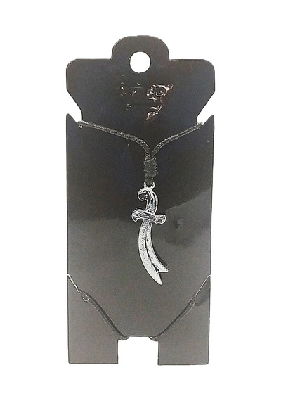 Kore İp Askılı Ve Krom Çelik Kaplamalı Unisex Tribal Kolye Kkrm-05 Gümüş1
