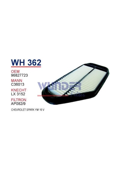 Wunder Wh362 Hava Filtresi - Chevrolet Spark Y.M 16 V 540128199