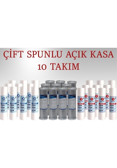 Açık Kasa Su Arıtma Cihazı Filtresi Ekonomik Paket 10 Takım 460730977
