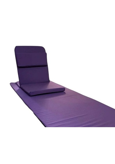 Backjack Meditasyon Sandalyesi Destekli Yer Minderi + 60x180 Kumaş Mat - Backjack 3xl Mor
