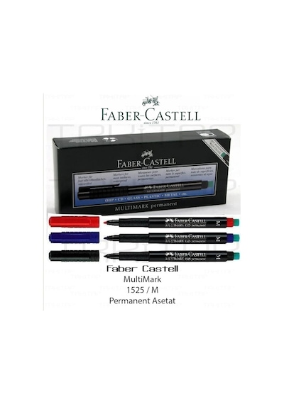 Faber-Castell 1525 M Uç Permanent Kalem 10'Lu Kutu Siyah