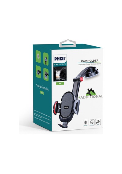 Phixi Force Ch67 Kavramalı 360 Tripot Ve Kıskaçlı Ayarlanabilir Araç Tutucu