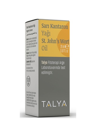 Talya Soğuk Sıkım %100 Saf ve Doğal  Sarı Kantaron Yağı 20 ML