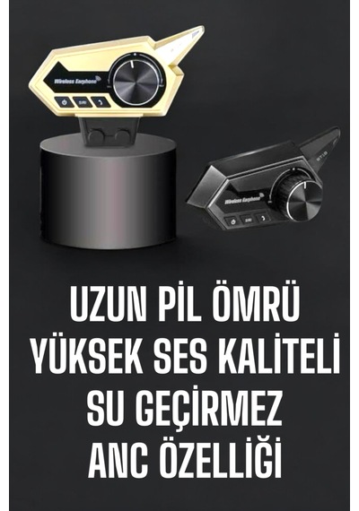 Intercom Kask Kulaklığı Anc Özelliği Yüksek Ses Kaliteli Bluetooth Kulaklık
