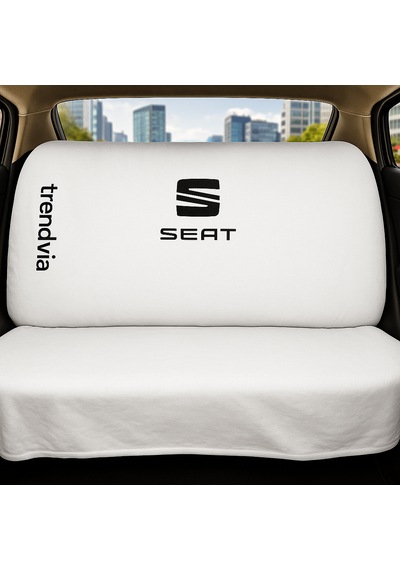 Seat Uyumlu Ön Arka Koltuk Kılıfı Penye Servis Tipi Oto Koltuk Koruma Seti Beyaz