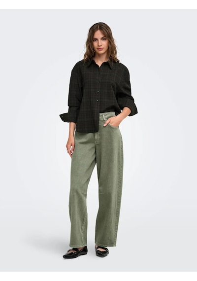 Only Onlcalla Mw Baggy Barrel Fit Kadın Pantolon 15376910 Yeşil