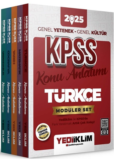 Yediiklim Yayınları 2025 Kpss Genel Yetenek Genel Kültür Konu Anlatımlı Modüler Set