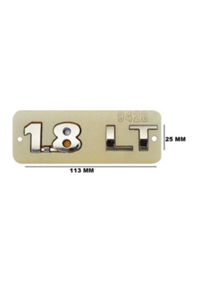 Volkswagen Uyumlu 1.8 Lt Krom Yazı 25 113 Mm