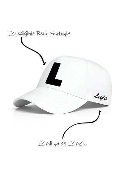 Ogc L Harfi Unisex Şapka Beyaz