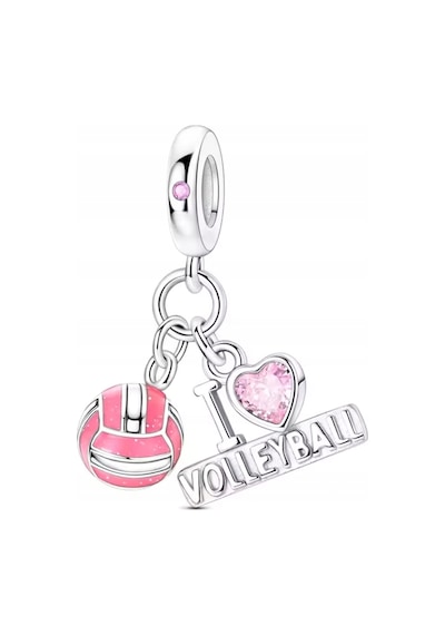 Voleybolu Seviyorum Sallantılı Charm Gümüş