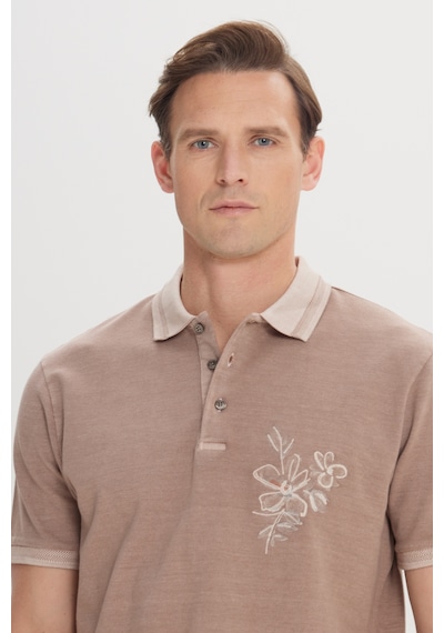 AC&Co / Altınyıldız Classics Erkek Koyu Bej Slim Fit Dar Kesim %100 Pamuk Baskılı Polo Yaka Tişört Koyu Bej AC&Co / Altınyıldız Classics Erkek Koyu Bej Slim Fit Dar Kesim %100 Pamuk Baskılı Polo Yaka Tişört Koyu Bej