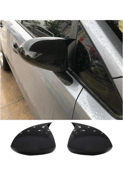 Sts Oto Aksesuar Opel Corsa D 2006-2014 Batman Yarasa Ayna Kapağı Piano Black (01)