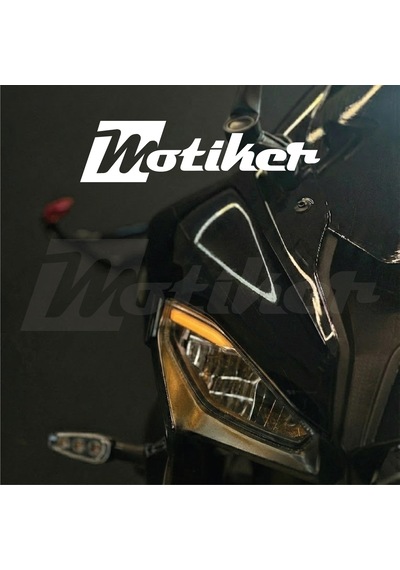 Rks Qj Srk125r Far Üstü Kaş Tasarım Turuncu Şeffaf Sticker Etiket Modeli