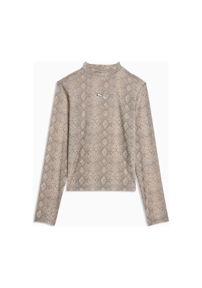 Puma Snake Aop Kadın Bej Sweatshirt 638749-81 Krem
