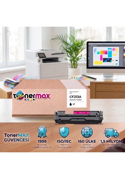 Hp Laserjet Pro 200 Color M251nw Muadil Toner Çipli Cf213a Kırmızı