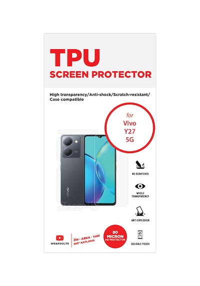 Vivo Y27 5g Ön,arka Ve Yan 360 Derece Tam Kaplama Tpu Film