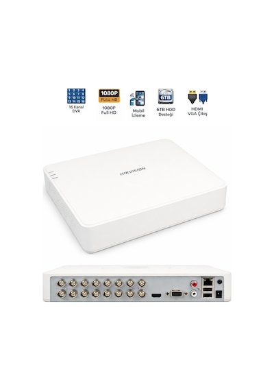 Ds-7116hghı-m1 16 Kanal Dvr H.265 Pro+ Güvenlik Kayıt Cihazı