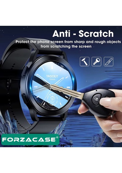 Forzacase Xiaomi Watch S3 İçin Çerçeveli Tam Kaplayan 3d Pet Ekran Koruyucu Film - Fc016 Şeffaf