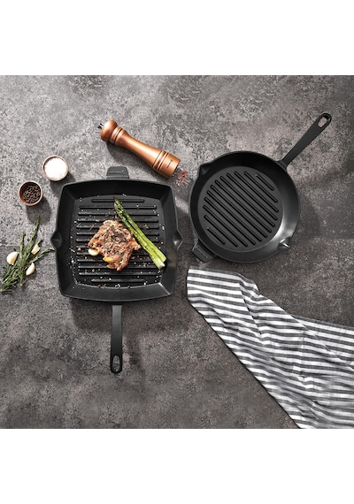 Korkmaz A2848 Casta Grill Kare Tava 30x30 Siyah