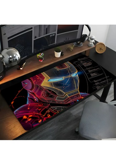 Demır Adam Baskılı 90x40 Kaymaz Taban Mousepad 90x40cm