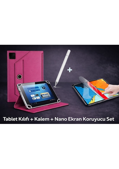 Xiaomi Pad Mini 8.8" Uyumlu Tablet Kılıfı Ekran Koruyucu Kalem Kapaklı Kılıf