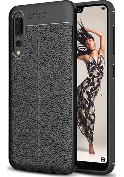 Huawei P20 Pro Kilif Esnek Deri Görünümlü Korumali Niss Silikon 409280786