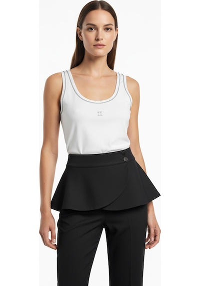 Xint Beyaz Pamuk Dokulu Regular Fit Atlet 602565