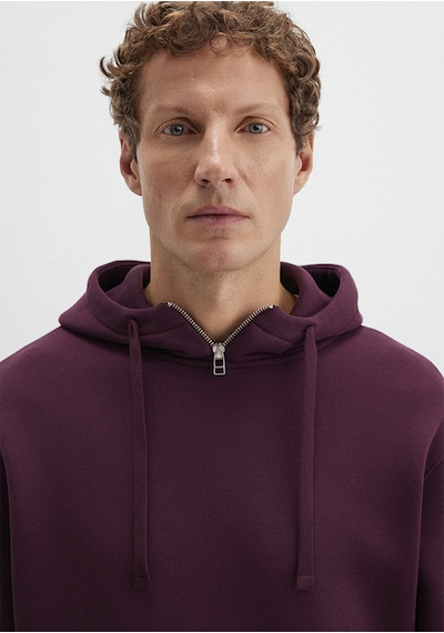 Mavi - Fermuar Detaylı Kapüşonlu Bordo Sweatshirt 0s10473-70434