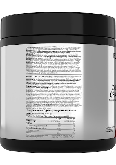 Kreatin 300 Gr 100 Servis Aromasız 200 Mesh Mikronize Creatine Monohidrat