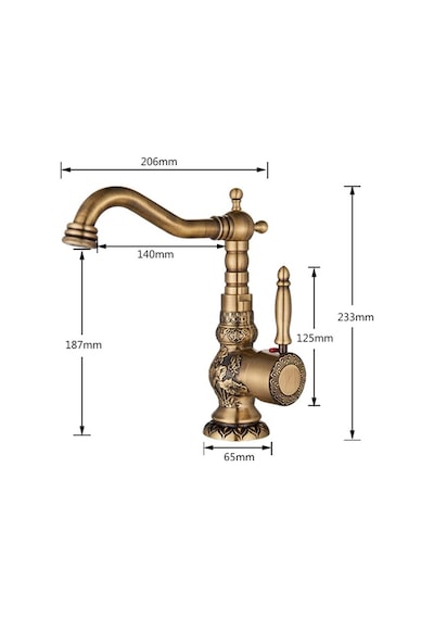Banyo Lavabo Bataryası Antik + İşlemeli Gider Süzgeç