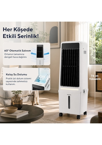 Kumtel Sulu Portatif Hava Soğutucu Air Cooler Hac-04