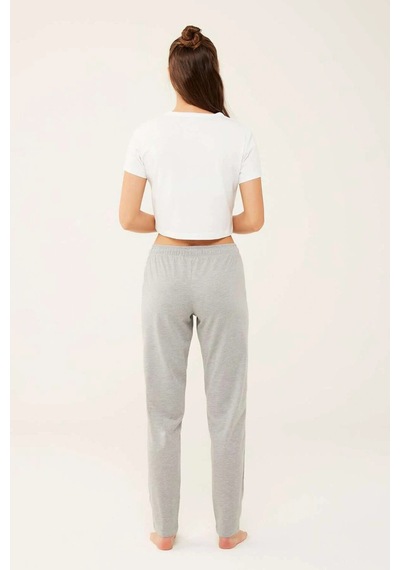 U.S. Polo Assn. Kadın Gri Melanj Pijama Altı 16601